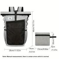 Mochila de gran capacidad con correas ajustables - Tejido de Oxford duradero, múltiples compartimentos, cierre con cremallera, ideal para senderismo, ciclismo, deportes y más, mochila deportiva |   Bolsa con correas ajustables |   Mochila con cremallera - details 2