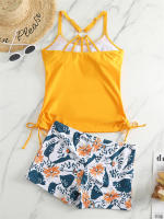 Bikini de dos piezas para mujer, traje de baño Sexy, Bóxer, conjunto de Tankini, ropa de playa - details 4
