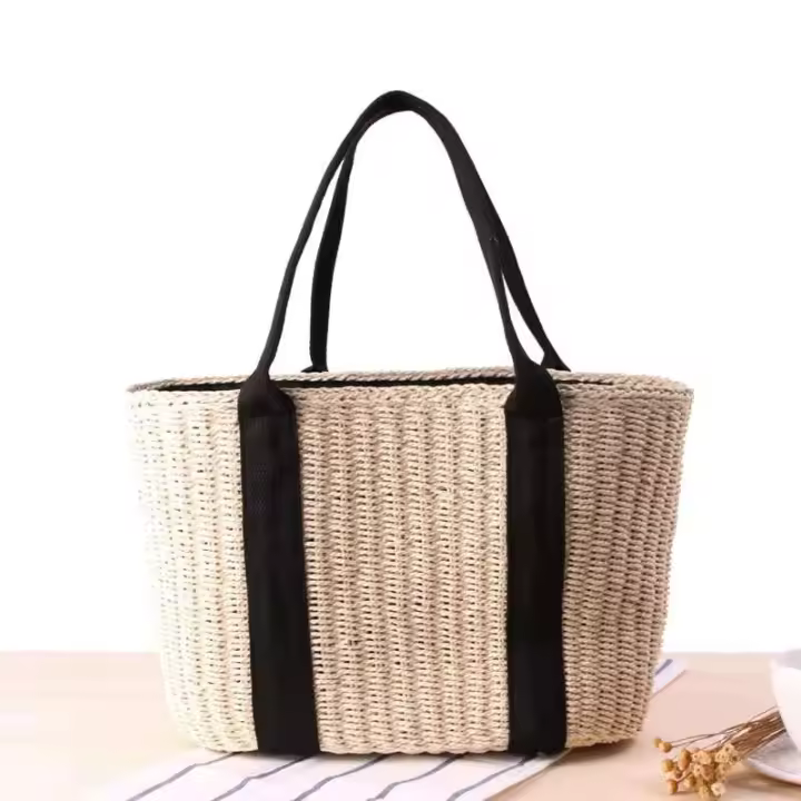 OEM, productos más populares, venta al por mayor, bolso de mano tejido con asa superior de color veraniego, bolsos de hombro para mujer - 1
