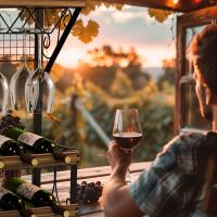 Botellero Vino Inspirador: Vinoteca 8 Botellas, Botellero de Estilo Rústico-Industrial, Garrafeira con Balda de Madera, Ideal para Amantes del Vino y Hogares con Poco Espacio - details 6