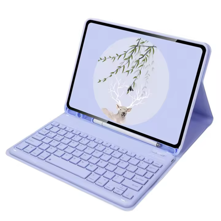 Funda Con Teclado Para iPad Air, 11 Pulgadas, 2024/Air, 6ª Generación, Con portátiles, Estuche Con Soporte, Teclado Español - 1