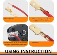 Alicates de Crimping de Electricidad ERGONÓMICOS Herramienta de Crimping de Cable de Ratchet para Automóviles con Términos de Barril Abierto de 600PCS - details 2