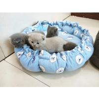Cama de Mascotas Suave y Lavable Tamaño Completo Diseño de Donut para Gatos y Perros - details 7