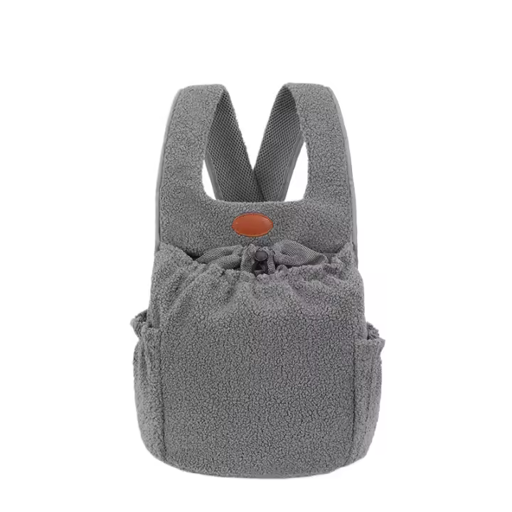 Mochila para Mascotas de Invierno Bolsa de Viaje de Lana Polar de Doble Cara para Perros y Gatos Pequeños Suministros para Mascotas - 1