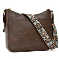 Bolso cruzado de hombro ancho para mujer de moda Bolso de mano retro grande multifuncional de cuero PU - details 5