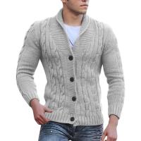 Cardigan de Punto Jacquard para Hombres Abrigo de Cuello con Capas de Otoño e Invierno - details 5