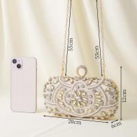 Bolso de Noche de Diamantes Hecho a Mano Bolso de Mano con Reloj de Diamantes para Mujer - details 10