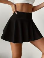 Falda pantalón deportiva para mujer con bolsillo para teléfono, falda pantalón deportiva con dobladillo plisado, tejido elástico de secado rápido para tenis, golf, yoga, baile, ropa deportiva informal - details 18