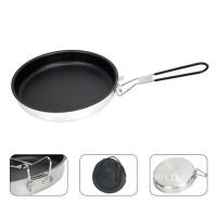 Sartenes Sartén antiadherente de aleación portátil con mango 24 cm Sartén recubierta para acampar Utensilios de cocina para senderismo - details 7