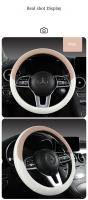 Funda de volante de coche de cuero de napa perforada cálida en invierno y fresca en verano Universal 15 pulgadas antideslizante inodoro - details 15