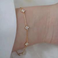 Nuevos collares de circón de acero inoxidable para mujer, Collar de cadena de hierba de cuatro hojas chapado en oro, regalo de joyería - details 10
