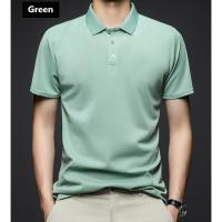 Polo de manga corta para hombre, camiseta transpirable y cómoda con cuello vuelto, color sólido, a la moda, novedad de verano - details 14