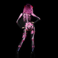 Disfraz de esqueleto aterrador para Halloween, mono de calavera de terror para la familia, trajes de pijama para fiesta de Carnaval - details 2