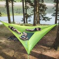 Columpio Portátil Multifuncional Triángulo Aéreo para Acampar al Aire Libre BOPORO Material Poliéster Diseño Universal para Dos Personas - details 2