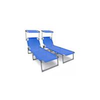 Juego de Tumbonas Plegables con Parasol Tumbona Playera Reclinable con 4 Posiciones - details 6
