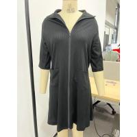 Camisón de casa para mujer, camisón corto de manga tres cuartos con bolsillos y cremallera de gofre, Otoño e Invierno - details 0
