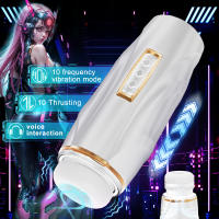 Telescopic Masturbator Automatic Vibrator Real Vagina Penis Blowjob Pocket Pusssy Sucking Masturbation Cup Sex Toy for Men Adult - details 0