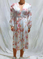 "Vestido Largo Bohemio Mujer 2025- Escote V Estampado Floral, Talle Alto, Mangas Largas, Moda Verano Boho Chic, Vestidos Hippies Elegantes para Festivales, Playa o Diario |   Envío Rápido Miravia" - details 23