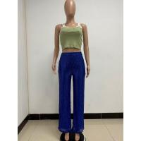 Moda femenina New -End Color sólido Pierna ancha con lentejuelas drapeadas Pantalones casuales para mujer - details 84