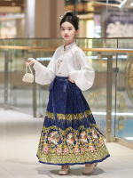 Hanfu para niñas, estilo chino, disfraz Tang para niños con cara de caballo estilo Ming, falda de hada, primavera y otoño, antiguo para niñas - details 4
