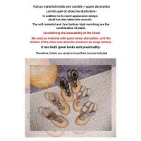 Sandalias Plataforma Mujer Strass Verano 2025 - Diseño Bohemio con Tacon Ancho Cómodo - Zapatos Elegantes Playa y Fiesta - details 3