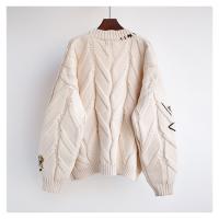 Cárdigan de punto cálido para mujer, chaqueta bordada con bolsillos, abrigo holgado, otoño e invierno, 2023 - details 1