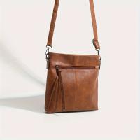 Unisex Sólido - Bolso de mensajero genuino de color - Cremallera, Forro de poliéster, Estilo urbano, Crossbody informal - details 3