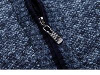 Chaqueta de Punto para Hombres en Invierno Cuello Abierto, Manga Larga, Forro de Lana, Ropa Casual de Color Sólido - details 11