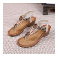 Sandalia de Cuña Mujer 2025 Boho Chic con Cristales - Plataforma Cómoda para Playa, Fiesta y Diario, Zapatos de Verano Elegantes Moda Primavera-Verano - details 29