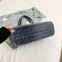 Bolso de hombro versátil y elegante de moda 2015 con correa de cadena - Casual, azul y blanco, gran capacidad, correa fija, forro de poliéster, bolso de mano - details 15