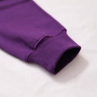 Sudadera en blanco para hombre, color morado veneciano, con inserción en V, 100% algodón, liso - details 12