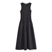 Elegante Vestido Largo Negro de Primavera 2025 Moda Casual Vintage para Mujeres Vestidos Khaki - details 5