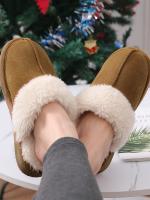 Zapatillas mullidas de invierno para mujer, zapatos peludos y peludos para el hogar, Zapatillas de casa de piel sintética, Zapatillas de felpa para interior, cómodas y cálidas, zapatillas planas silenciosas - details 4