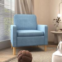 Sofá Moderno de Poliéster con 2 Bolsillos Azul Claro 200 kg de Carga Para Dormitorio Oficina - details 19