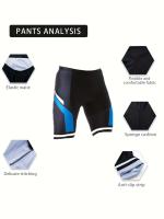 Mallas acolchadas de ciclismo para hombre, con bloques de color, acolchado 3D de secado rápido, para montar a caballo. - details 0