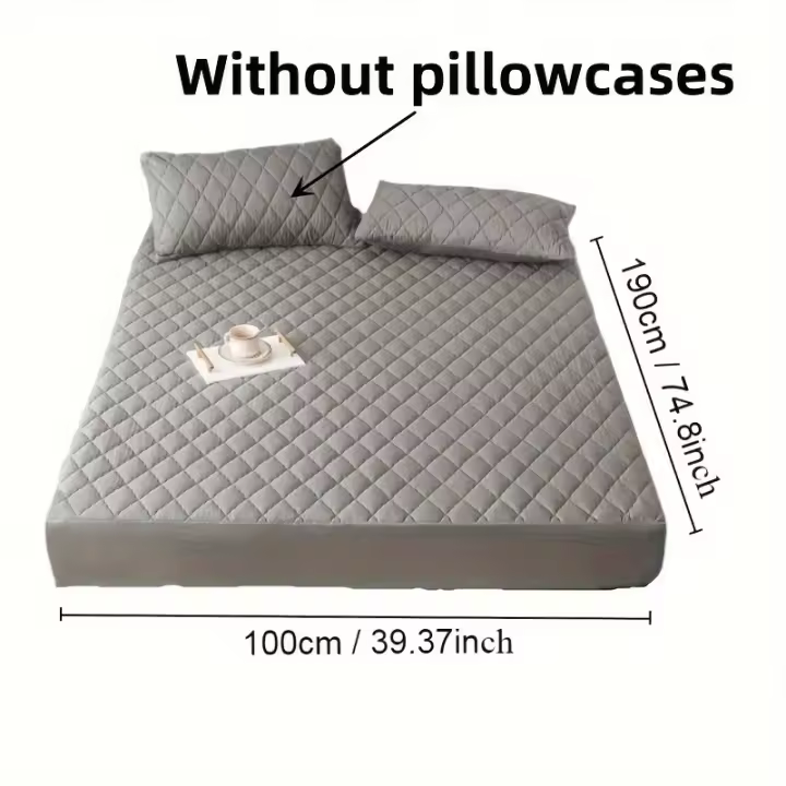 1 pza. Colchón resistente al agua de color liso, funda antipolvo para colchón, funda protectora de colchón, sábana ajustable - 1