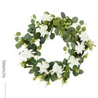Flor de Dalia Artificial Multicolor, adorno de seda de vid, hojas de eucalipto realistas, accesorios de Gypsophila DIY - details 11