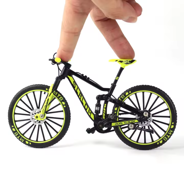 Mini 1:10 Alloy Bicycle Scale Model Desktop Simulation Ornament Finger Mountain Bikes Toy - 1