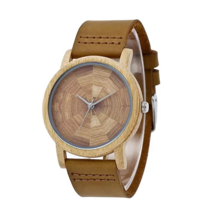 【2025 Nuevo en Italia】Reloj Unisex Bambú - Diseño Nórdico Policromo Vintage, Movimiento japonés, Correa de Cuero Genuino con Cierre Resorte, Cristal Mineral 36mm, Ideal para Regalos Elegantes y Estilo Contemporáneo - 1