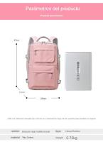 Mochila De Viaje Impermeable Para Cabina De Avión, Puerto De Carga, Bolsa USB Para Ordenador Portátil De 15,6 Pulgadas - details 2
