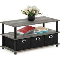 Mesa de Centro con Cajones Madera de Ingeniería Roble Francés/Negro/Negro - details 4