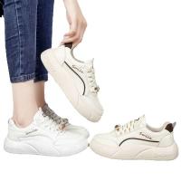Zapatos deportivos de suela blanda de otoño para mujer, color blanco, con sensación de caca, estilo occidental, talla grande - details 1