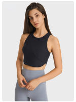 Sujetador deportivo de yoga para mujer SHINBENE con cuello alto y diseño de costilla para gimnasio y entrenamiento tipo Racerback con built in bra - details 19