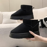 Botas de nieve de suela gruesa para mujer, zapatos de lana de piel de oveja auténtica, con plataforma de lujo, novedad de invierno, 2023 - details 22