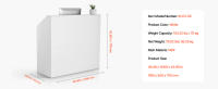 SucceBuy Mostrador de recepción de 46,46 pulgadas, mesa de mostrador frontal rectangular, mostrador de caja de oficina y venta al por menor, para vestíbulo, salón de belleza, blanco - details 6