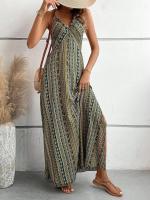 Vestido Boho de Moda de Verano Patrón Étnico sin Espalda y Dobladillo Ideal para Playa - details 4