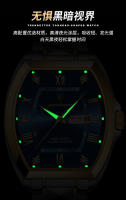 Reloj suizo nuevo para hombre, reloj de cuarzo con forma de barril de vino luminoso a prueba de agua. - details 7