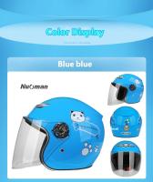 Casco Infantil Con Patrón De Dibujos Animados Lástima Cuatro Estaciones Protección Seguridad Niños Motocicleta Casco Frontal Abierto - details 6