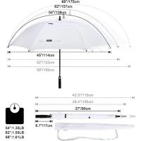 Paraguas de golf con apertura automática, paraguas impermeables a prueba de viento con techo doble extra grande de gran tamaño - details 148