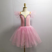 Vestido romántico largo rosa, trajes de Ballet para niños y adultos, faldas de Ballet para bebé, ropa de actuación - details 1